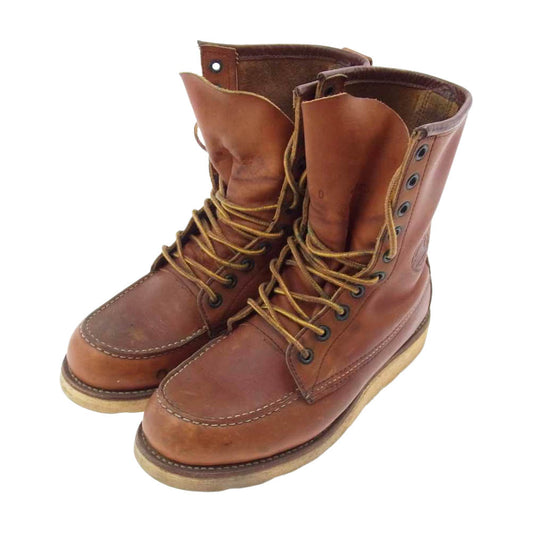 RED WING レッドウィング 877 90S 10HOLE Irish Setter 10ホール アイリッシュ セッター 犬刻印 モックトゥ ブーツ ブラウン系【中古】