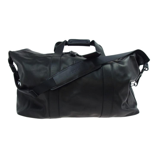 TUMI トゥミ 92153DH ALPHA GENERATION 4 BLACK SOFT LEATHER DUFFLE WEEKENDER TRAVEL BAG TSAロック付き オールレザー 2way ショルダー ボストンバック ブラック系【中古】