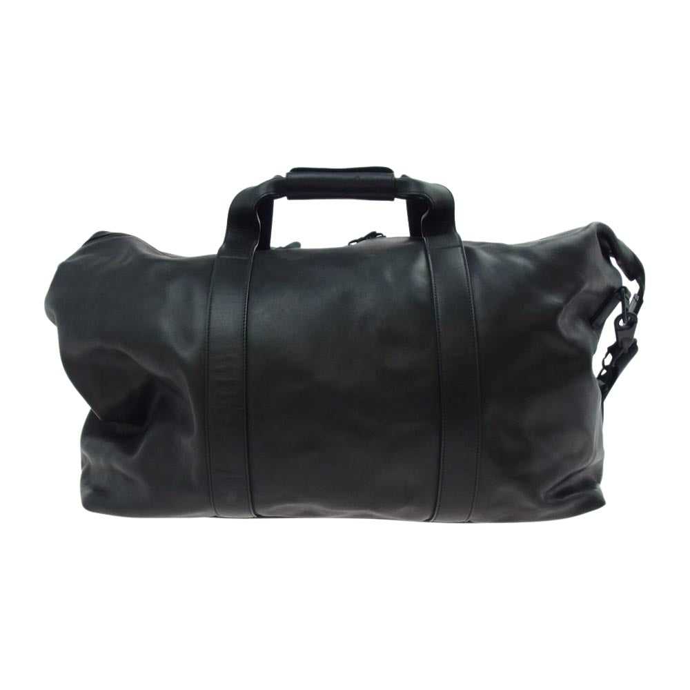 TUMI トゥミ 92153DH ALPHA GENERATION 4 BLACK SOFT LEATHER DUFFLE WEEKENDER TRAVEL BAG TSAロック付き オールレザー 2way ショルダー ボストンバック ブラック系【中古】