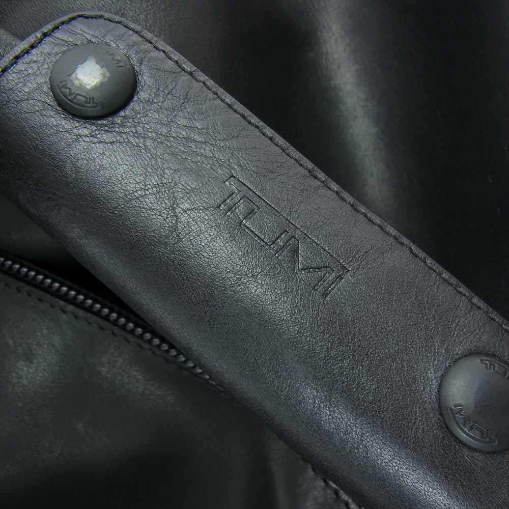 TUMI トゥミ 92153DH ALPHA GENERATION 4 BLACK SOFT LEATHER DUFFLE WEEKENDER TRAVEL BAG TSAロック付き オールレザー 2way ショルダー ボストンバック ブラック系【中古】