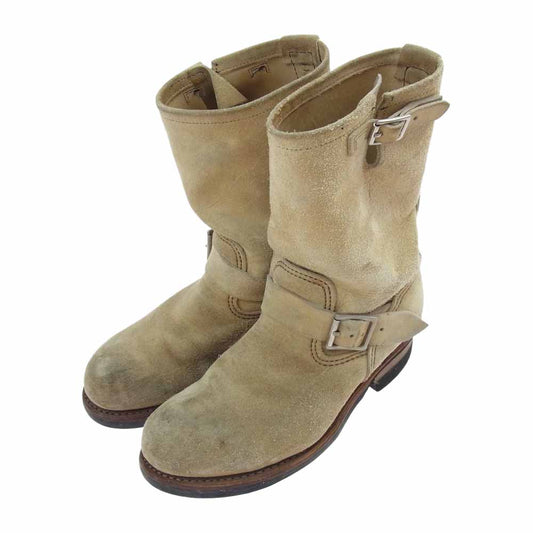 RED WING レッドウィング 8268 ENGINEER BOOTS エンジニアブーツ ホーソーン アビレーン ラフアウト ベージュ系 9(US)【中古】