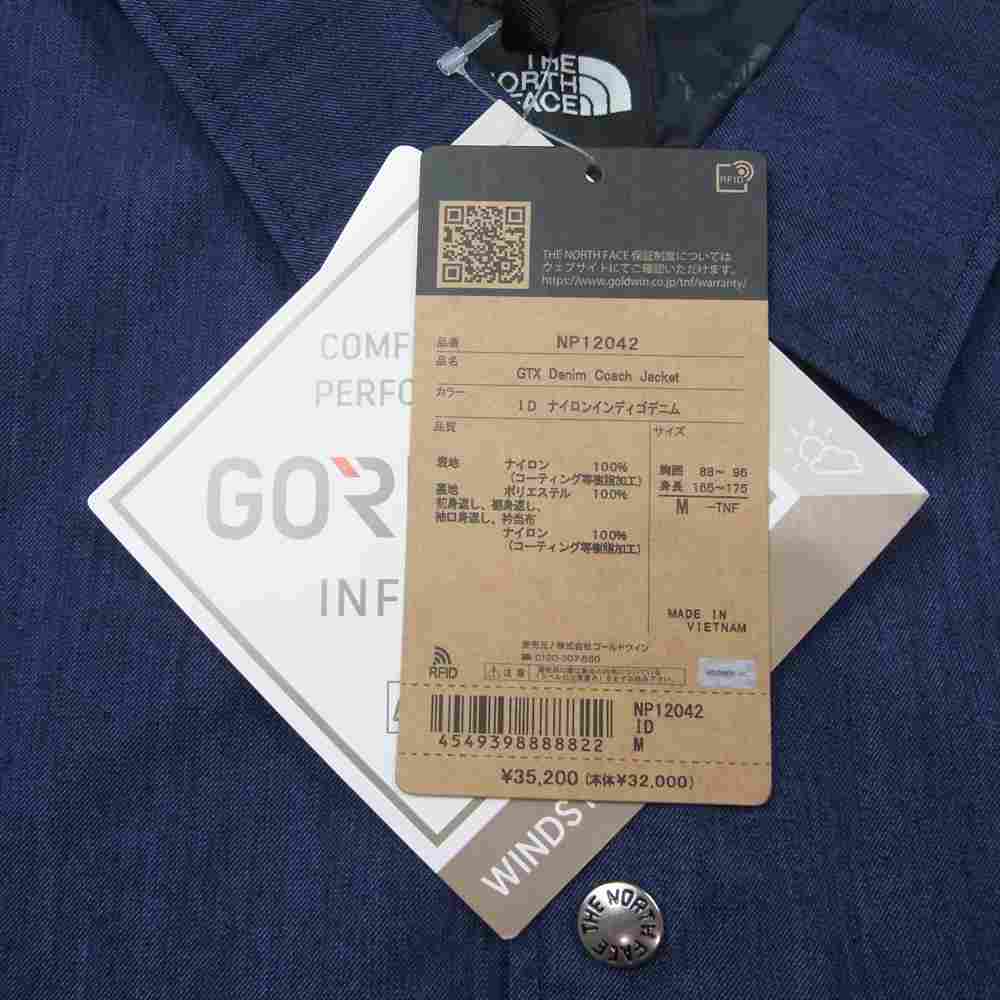 THE NORTH FACE ノースフェイス  NP12042 GTX Denim Coach Jacket デニム コーチ ジャケット ダークネイビー系 M【新古品】【未使用】【中古】
