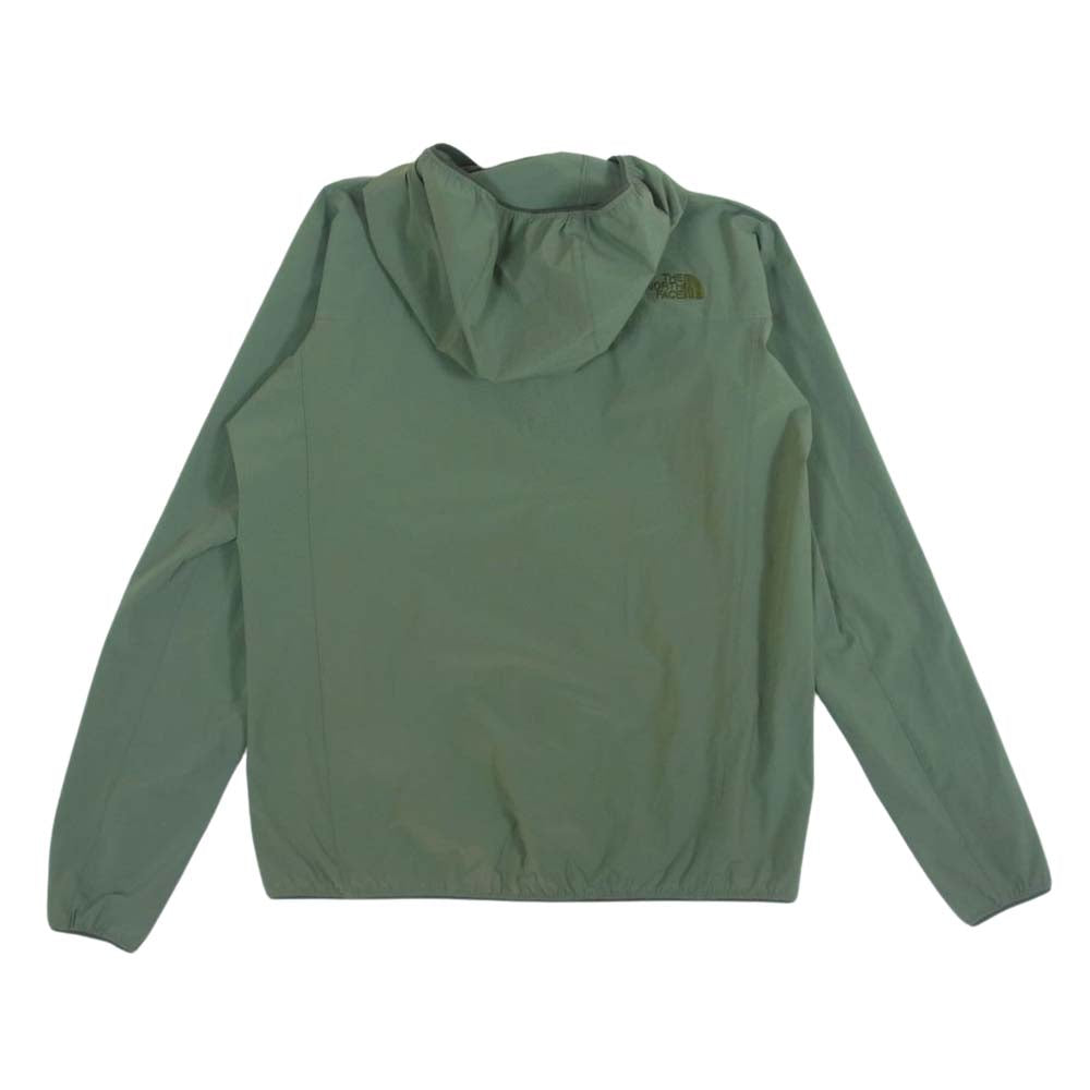 THE NORTH FACE ノースフェイス NPW21703 Mountain Softshell Hoodie マウンテン ソフト シェル フーディ ジャケット グリーン グリーン系 モスグリーン系 L【中古】