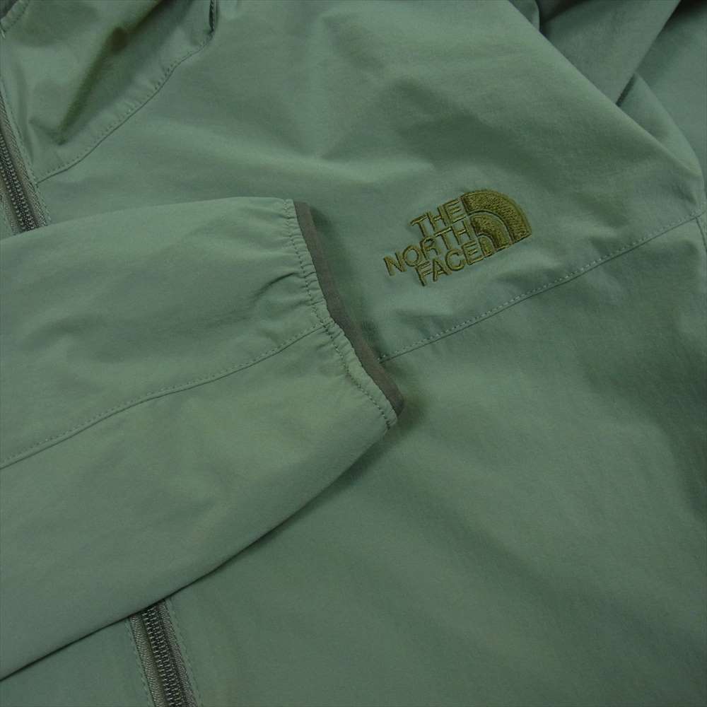 THE NORTH FACE ノースフェイス NPW21703 Mountain Softshell Hoodie マウンテン ソフト シェル フーディ ジャケット グリーン グリーン系 モスグリーン系 L【中古】
