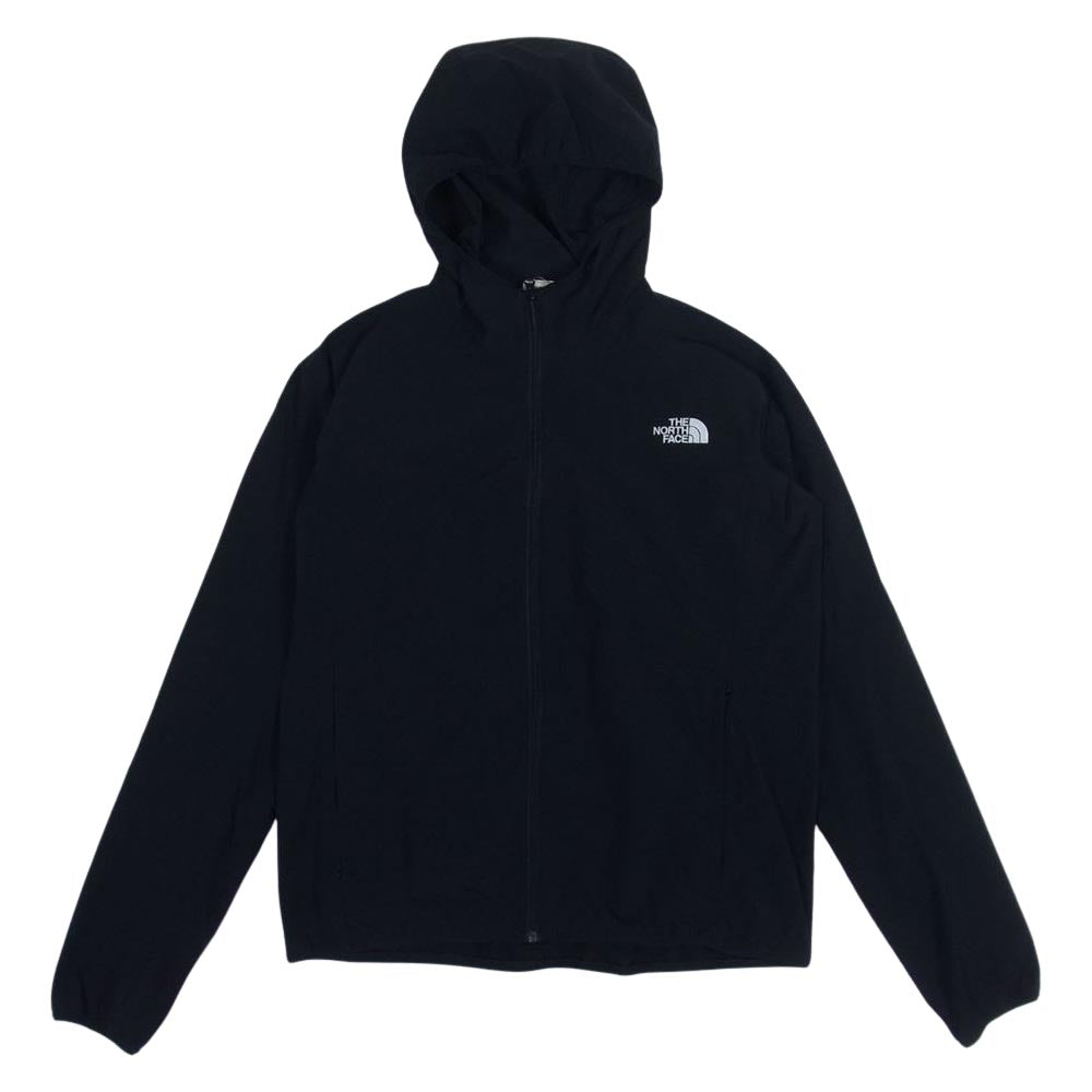 THE NORTH FACE ノースフェイス NPW21703 Mountain Softshell Hoodie マウンテン ソフト シェル フーディ ジャケット ブラック ブラック系 L【中古】