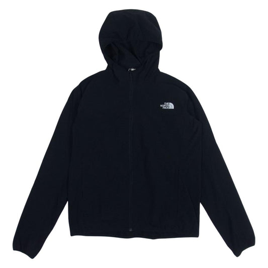 THE NORTH FACE ノースフェイス NPW21703 Mountain Softshell Hoodie マウンテン ソフト シェル フーディ ジャケット ブラック ブラック系 L【中古】