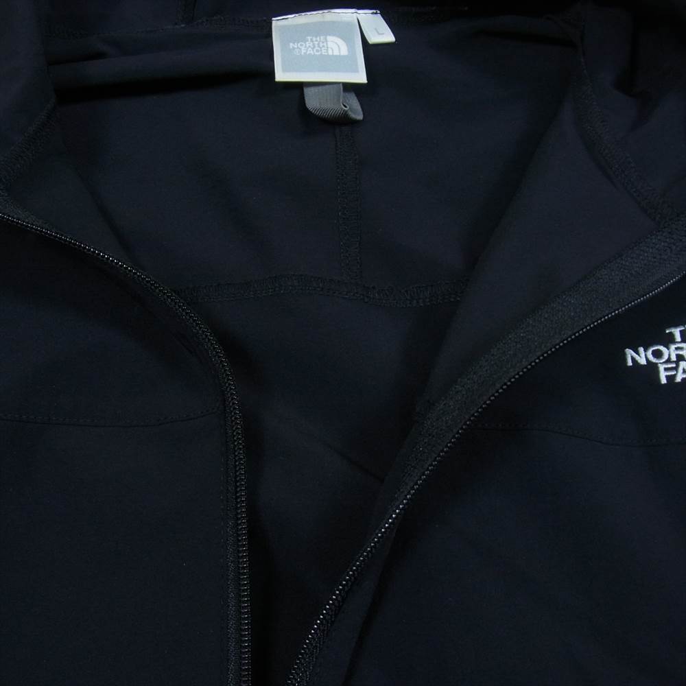 THE NORTH FACE ノースフェイス NPW21703 Mountain Softshell Hoodie マウンテン ソフト シェル フーディ ジャケット ブラック ブラック系 L【中古】