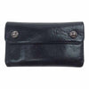 CHROME HEARTS クロムハーツ（原本無） ウェーブ クロスボール ボタン レザー ウォレット ブラック系【中古】