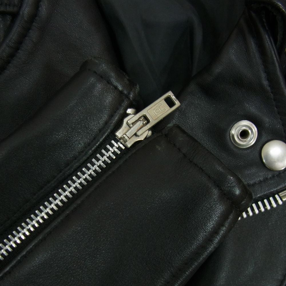 トリプルシックス レザー ウェア 英国製 ダブル ライダース ジャケット ブラック系 36【中古】