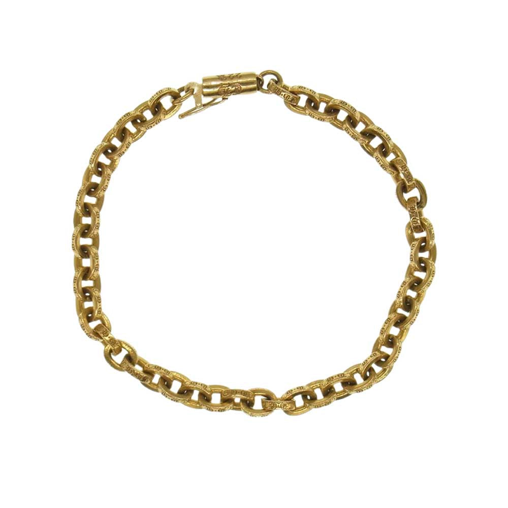 CHROME HEARTS クロムハーツ（原本有） 22K PAPER CHAIN ペーパーチェーン ブレスレット ゴールド系【中古】
