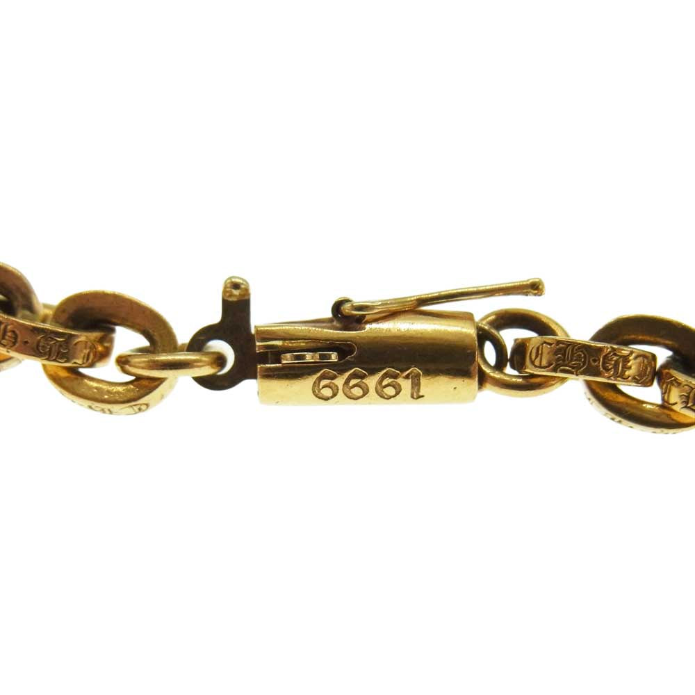 CHROME HEARTS クロムハーツ（原本有） 22K PAPER CHAIN ペーパーチェーン ブレスレット ゴールド系【中古】