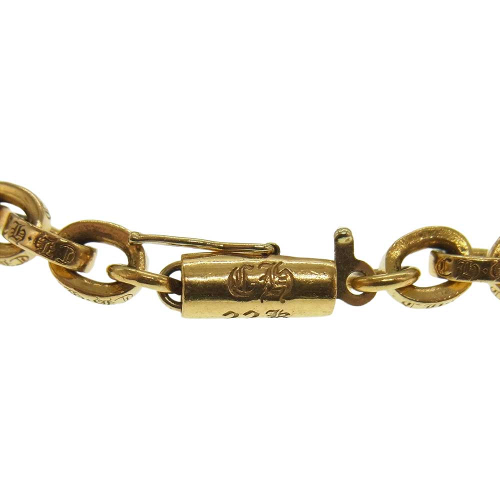CHROME HEARTS クロムハーツ（原本有） 22K PAPER CHAIN ペーパーチェーン ブレスレット ゴールド系【中古】