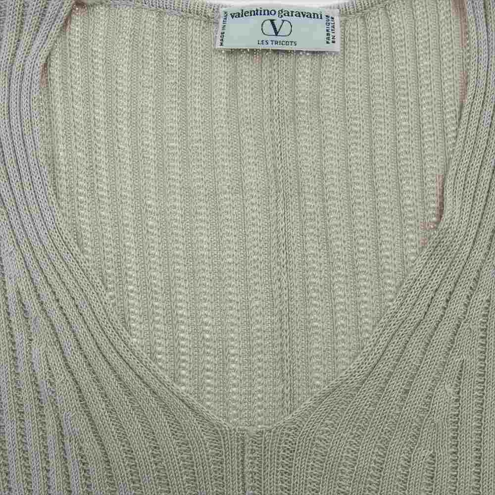VALENTINO ヴァレンティノ Vネック ロング ニット ワンピース ベージュ系【中古】