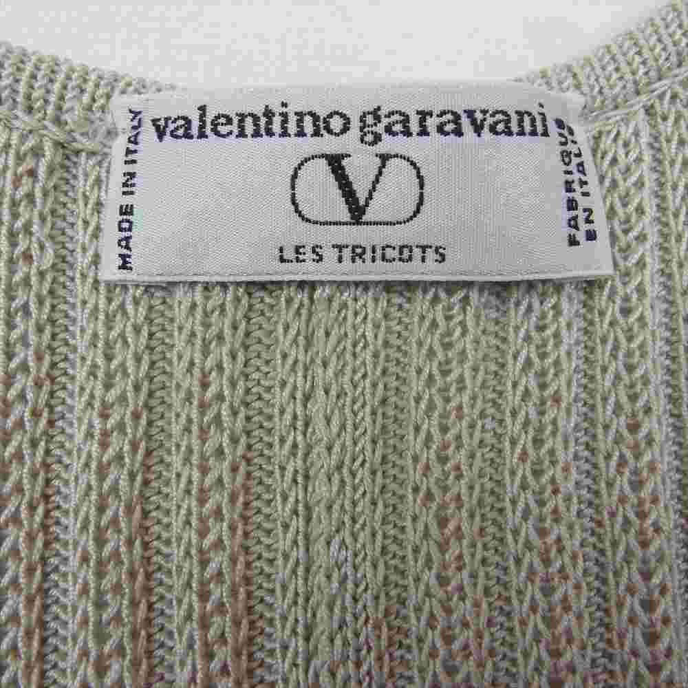 VALENTINO ヴァレンティノ Vネック ロング ニット ワンピース ベージュ系【中古】
