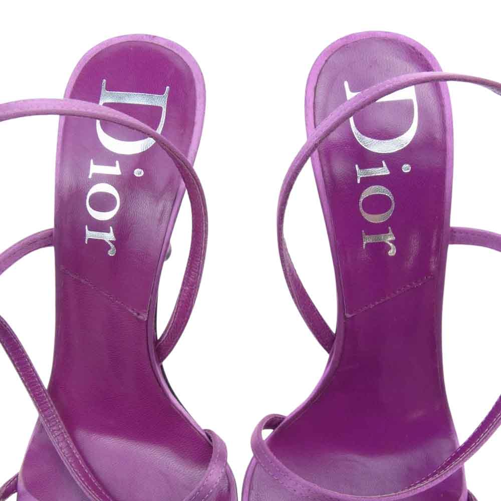 Dior ディオール ストーン チャーム サンダル ミュール パープル パープル系 36 1/2【中古】