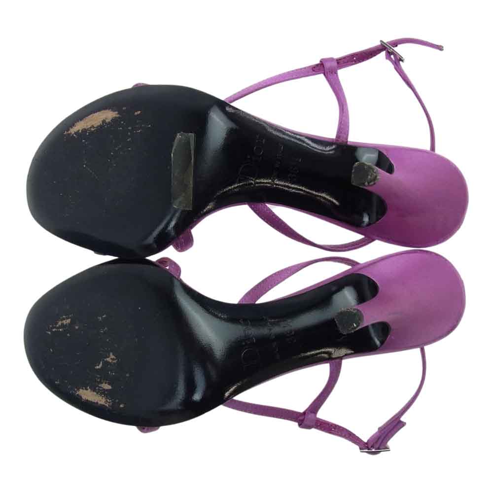 Dior ディオール ストーン チャーム サンダル ミュール パープル パープル系 36 1/2【中古】