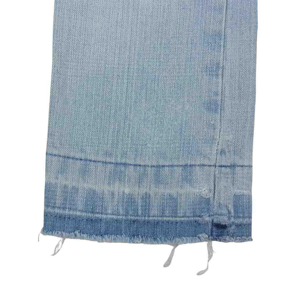 DOLCE&GABBANA ドルチェアンドガッバーナ F32AED ロゴプレート ダメージ加工 デニムパンツ インディゴブルー系 36【中古】