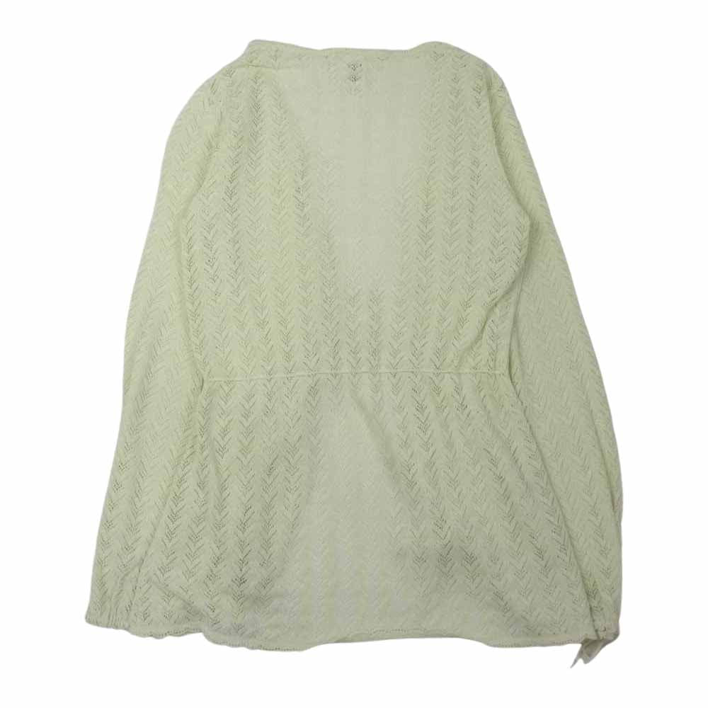 Chloe クロエ 国内正規品 フランス製 レース編み ドローコード カーディガン イエロー系 TM【中古】