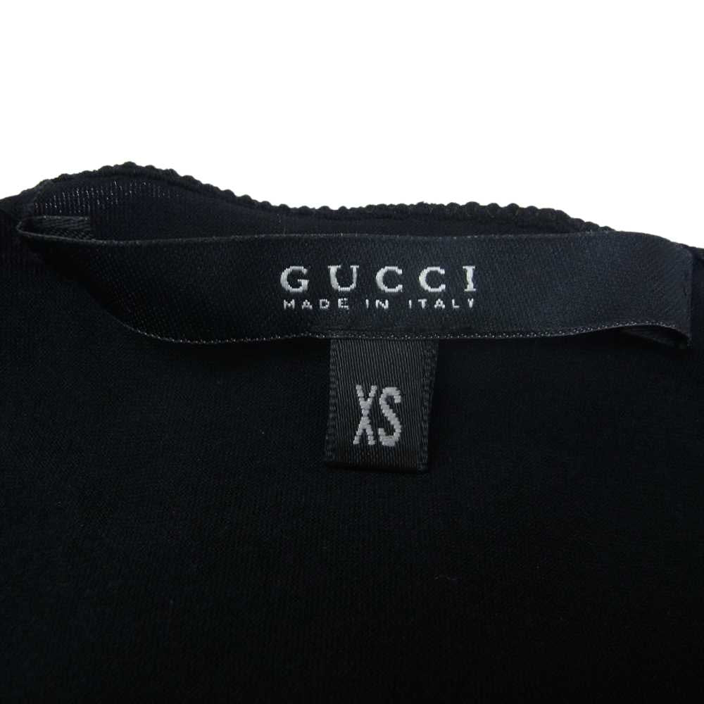 GUCCI グッチ Uネック タイト ワンピース 長袖 ブラック系 XS【中古】