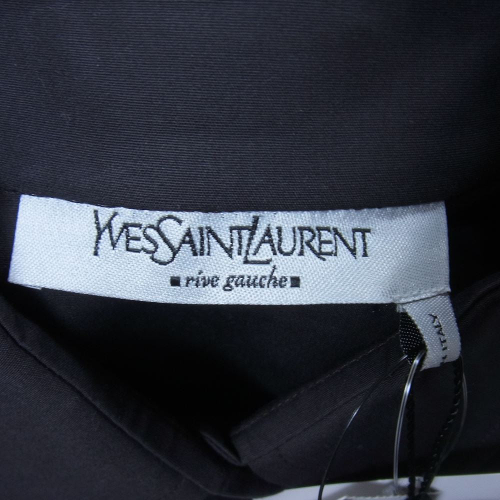 YVES SAINT LAURENT イヴサンローラン rive gauche リヴ・ゴーシュ コットン シャツ ダークブラウン系 F34(XS以下)【新古品】【未使用】【中古】
