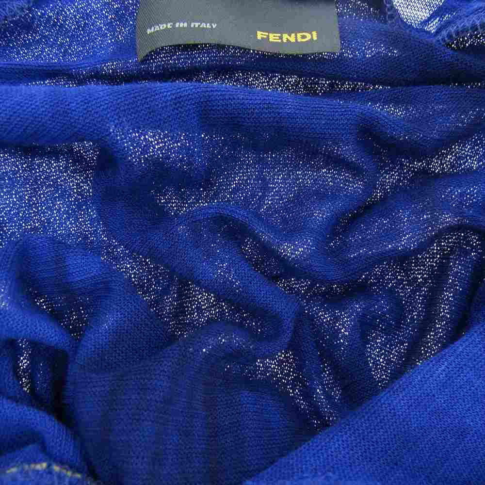 FENDI フェンディ ノースリーブ 925チェーン ドレス ワンピース ダークネイビー系 40【中古】