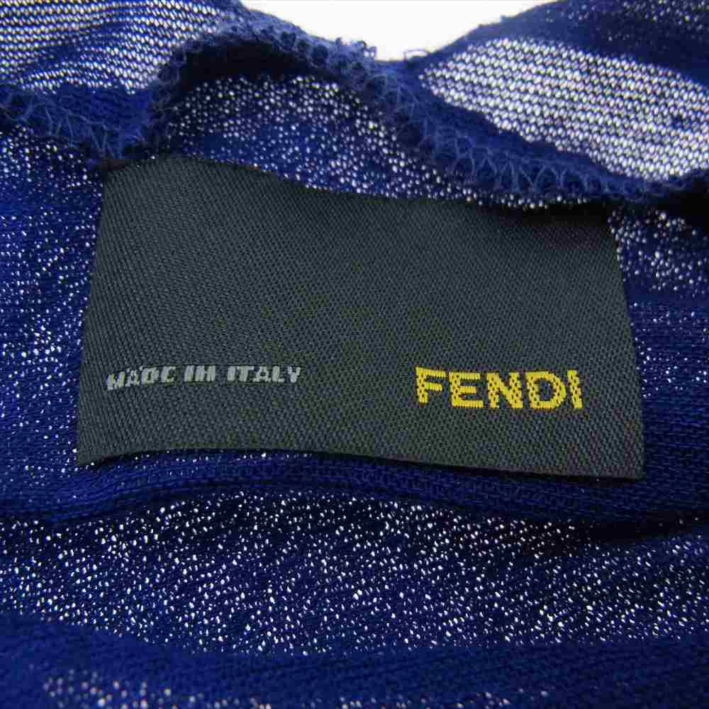 FENDI フェンディ ノースリーブ 925チェーン ドレス ワンピース ダークネイビー系 40【中古】