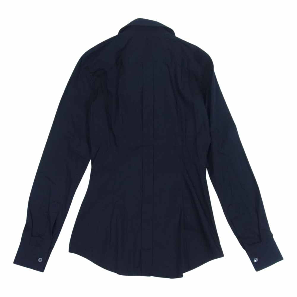 DOLCE&GABBANA ドルチェアンドガッバーナ ビッグカラー シャツ ブラック系 38【新古品】【未使用】【中古】