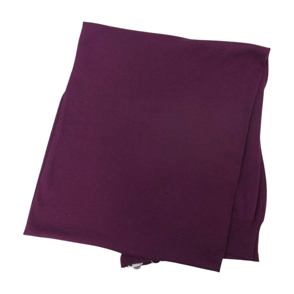 MAISON MARTIN MARGIELA メゾンマルタンマルジェラ 4ライン オールド ここのえタグ 4ステッチ カシミヤ100％ チューブ マフラー ワインレッド系【新古品】【未使用】【中古】