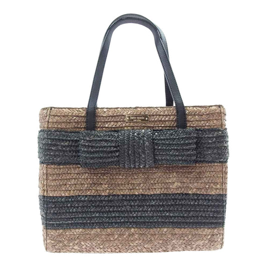 Kate Spade ケイトスペード カゴバック 籠バック ブラック系 ベージュ系【中古】