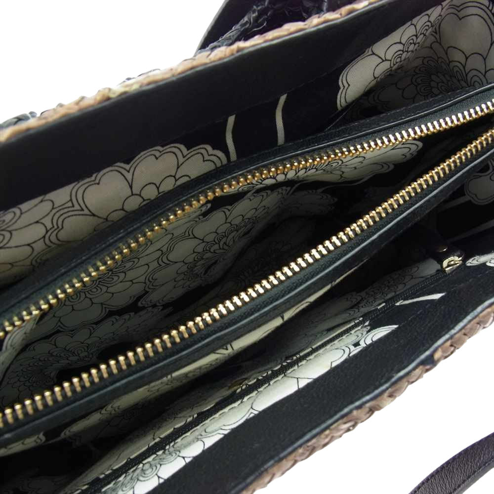 Kate Spade ケイトスペード カゴバック 籠バック ブラック系 ベージュ系【中古】