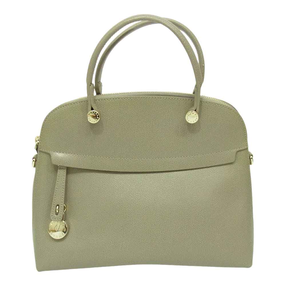 Furla フルラ レザー ハンドバック ベージュ 【中古】