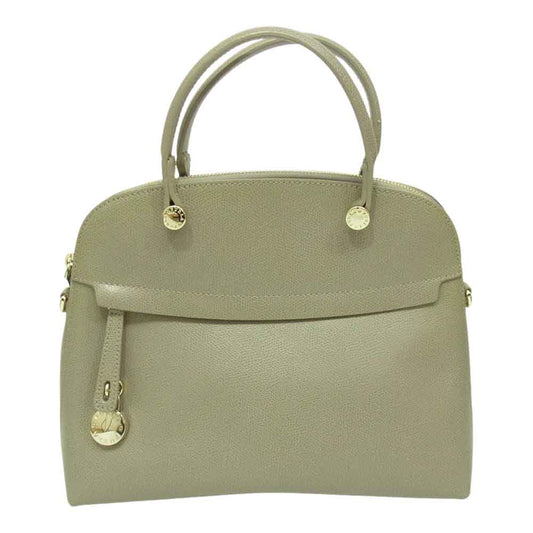 Furla フルラ レザー ハンドバック ベージュ 【中古】