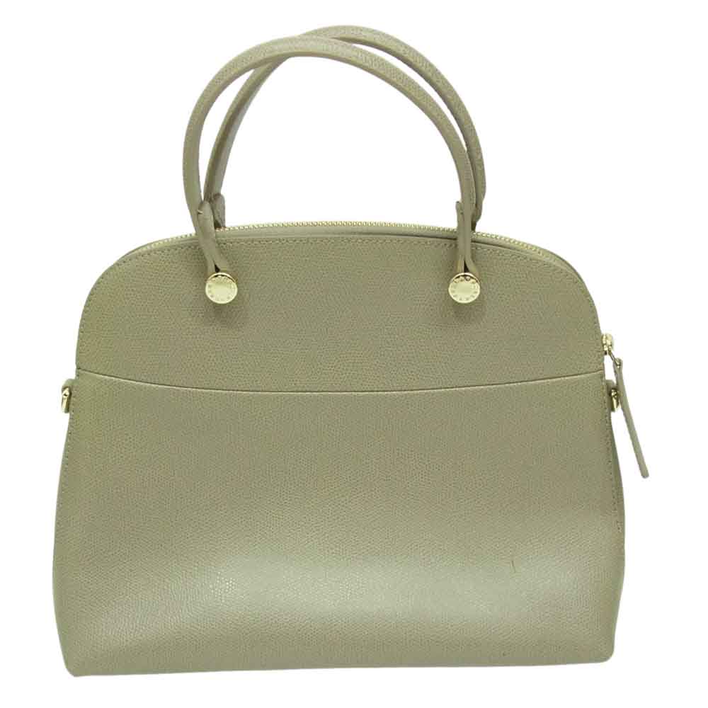 Furla フルラ レザー ハンドバック ベージュ 【中古】