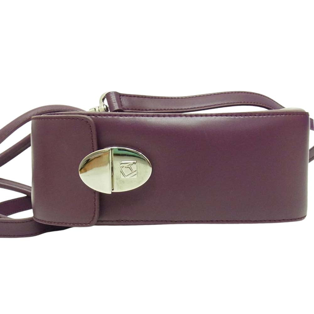 Furla フルラ レザー ショルダー ハンドバック ２WAY パープル系【中古】