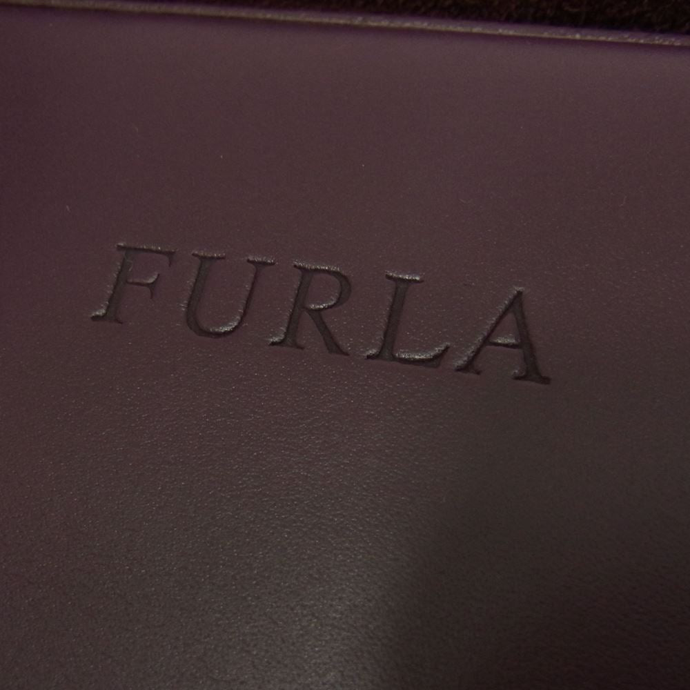 Furla フルラ レザー ショルダー ハンドバック ２WAY パープル系【中古】