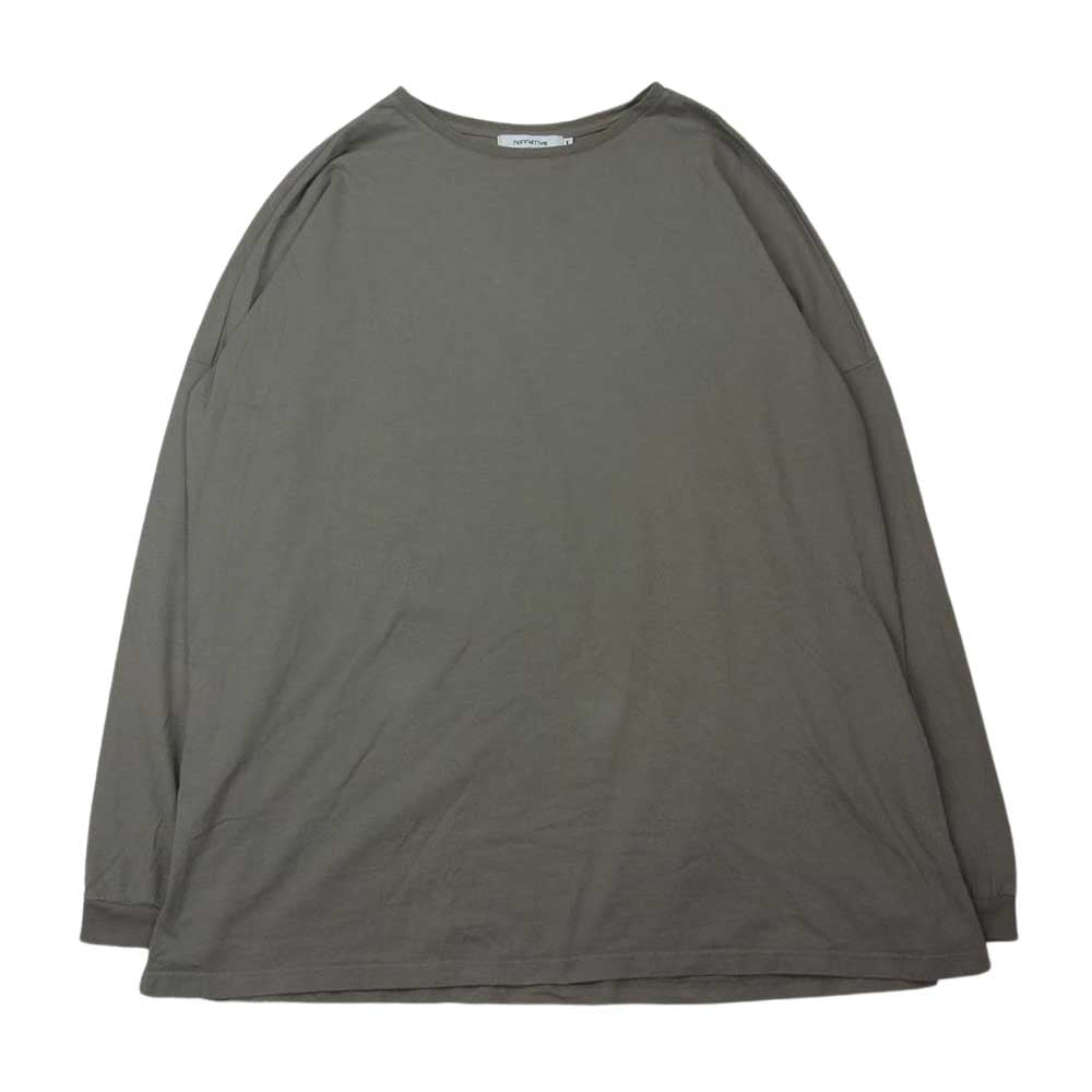 nonnative ノンネイティブ 17AW NN-C3206 CLERK L/S TEE COTTON JERSEY OVERDYED コットン ジャージ オーバーダイ 長袖 Tシャツ カーキ系 1【中古】