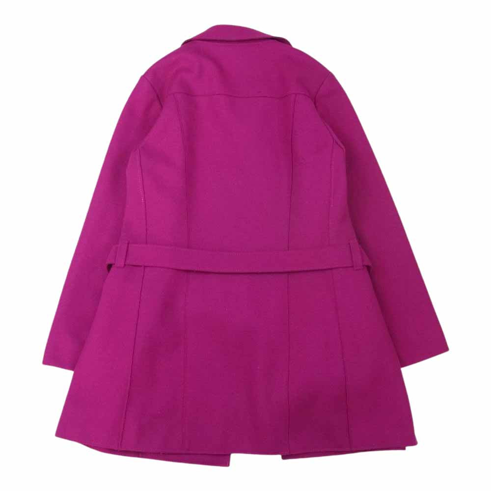 FENDI フェンディ 595570 06124 国内正規品 アオイ ウール ベルテッド ダブル コート パープル系 40【中古】