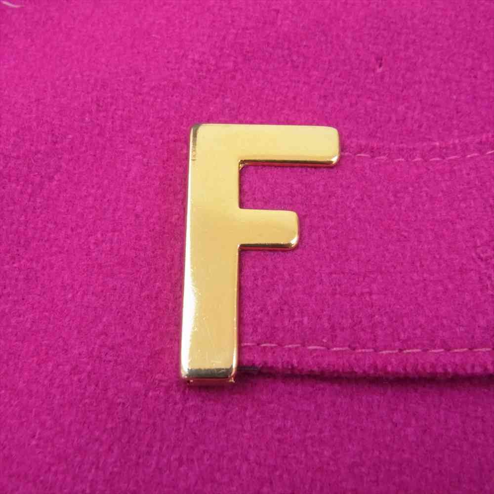 FENDI フェンディ 595570 06124 国内正規品 アオイ ウール ベルテッド ダブル コート パープル系 40【中古】
