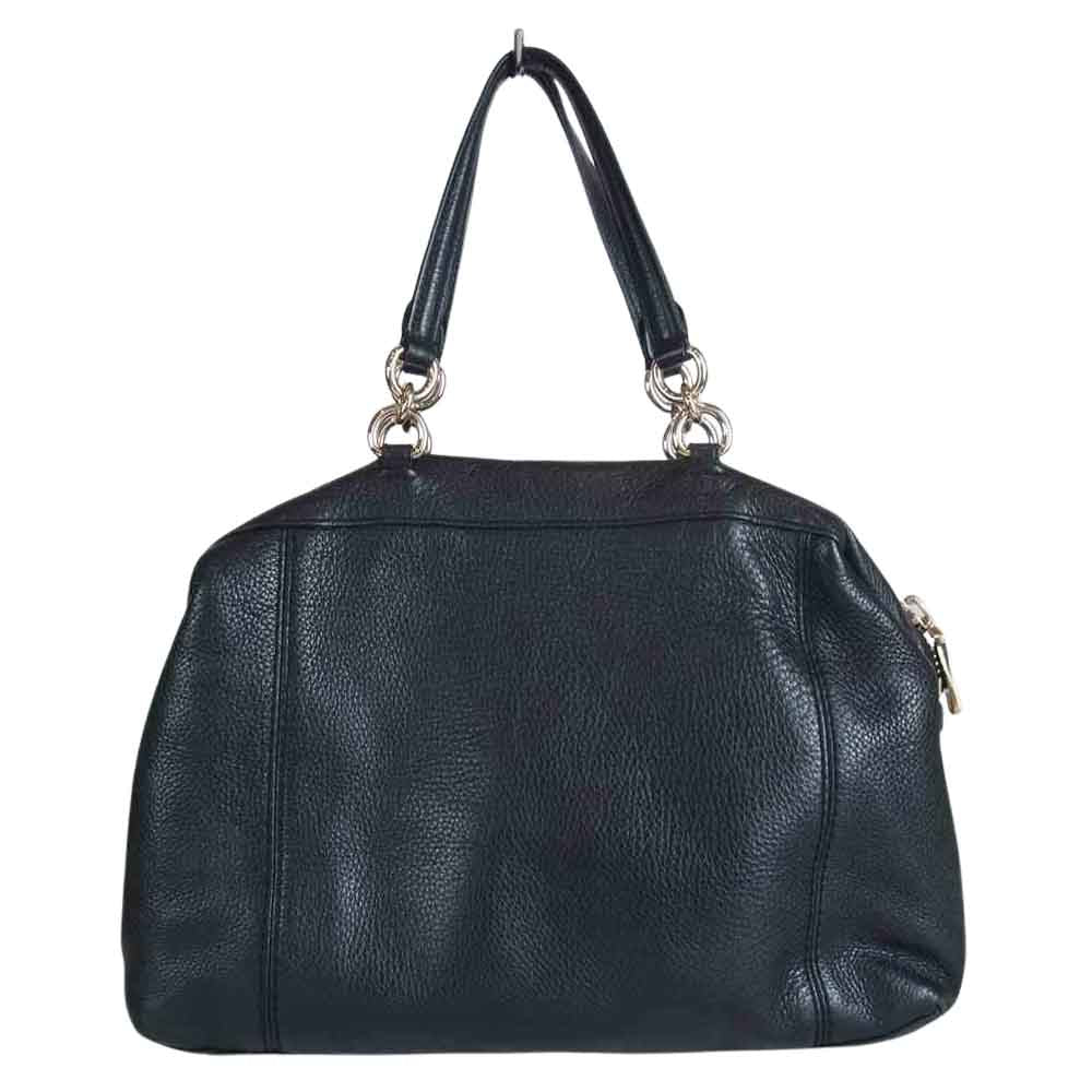COACH コーチ レザー ハンドバック ブラック系【中古】
