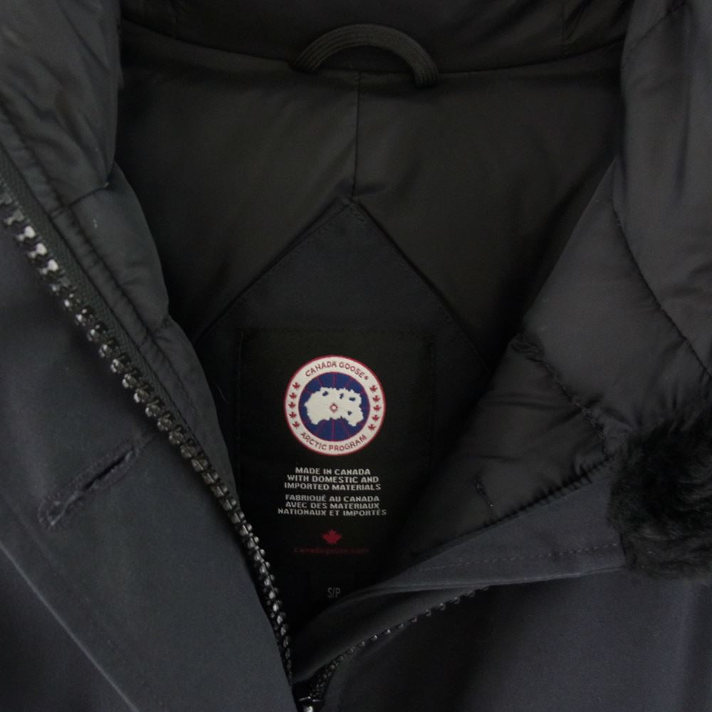 CANADA GOOSE カナダグース 2603JL BRONTE PARKA ブロンテ パーカー コヨーテファー ダウンジャケット 国内正規品 サザビーリーグ ダークネイビー系 S【中古】