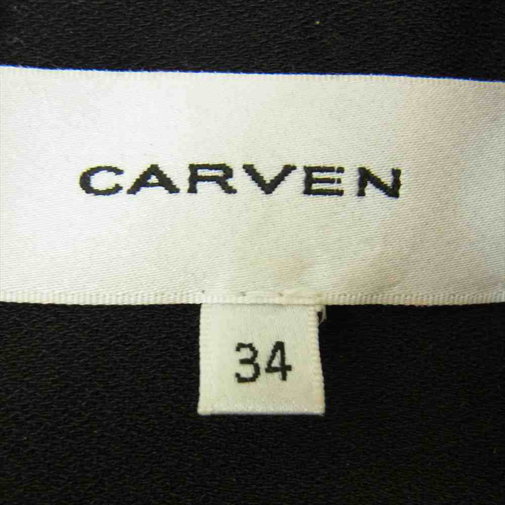カルヴェン 国内正規品 シルク混 ドレス ワンピース ブラック系 34【中古】