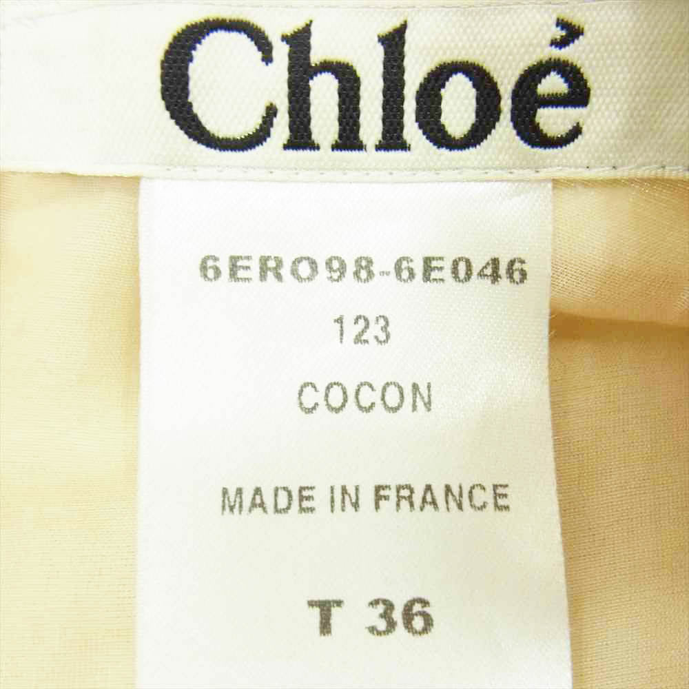 Chloe クロエ 国内正規品 フランス製 ノースリーブ ワンピース ベージュ系 36【中古】