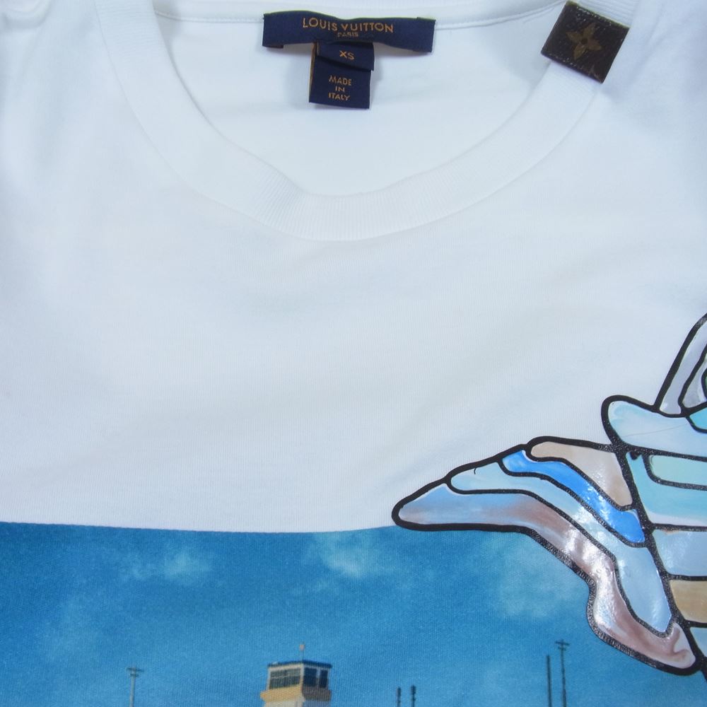 LOUIS VUITTON ルイ・ヴィトン 19SS FGDB31NVX 国内正規品 Printed Tshirt With Gel Patch ジェルパッチ プリント 半袖Tシャツ カットソー ホワイト系 XS【中古】