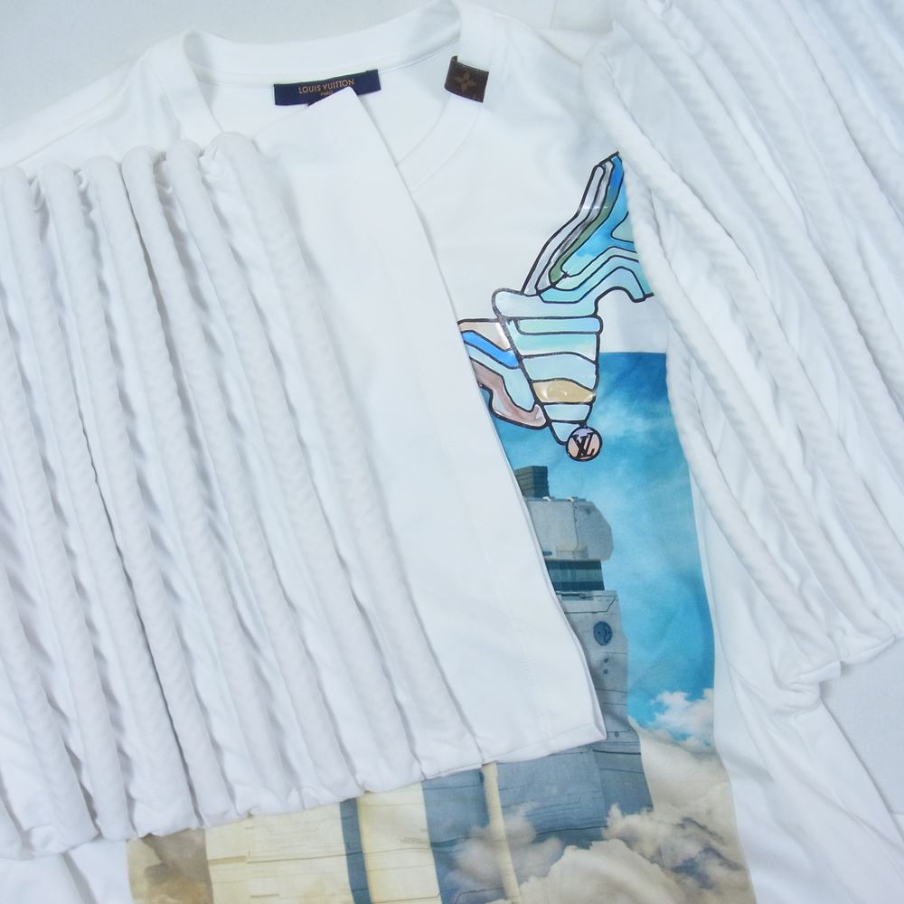 LOUIS VUITTON ルイ・ヴィトン 19SS FGDB31NVX 国内正規品 Printed Tshirt With Gel Patch ジェルパッチ プリント 半袖Tシャツ カットソー ホワイト系 XS【中古】