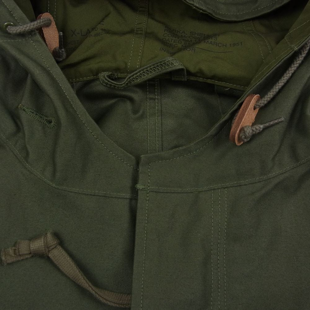The REAL McCOY'S ザリアルマッコイズ 22SS MJ22003 PARKA-SHELL M-1951 MODEL220 M-51 モッズコート カーキ系 XL【中古】