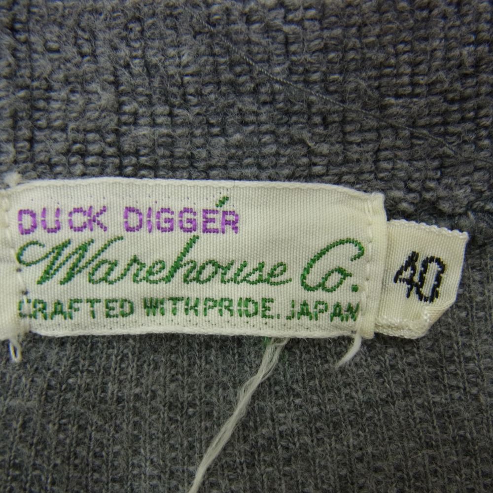 WAREHOUSE ウエアハウス DUCK DIGGER パイルコットン カーディガン グレー系 40【中古】
