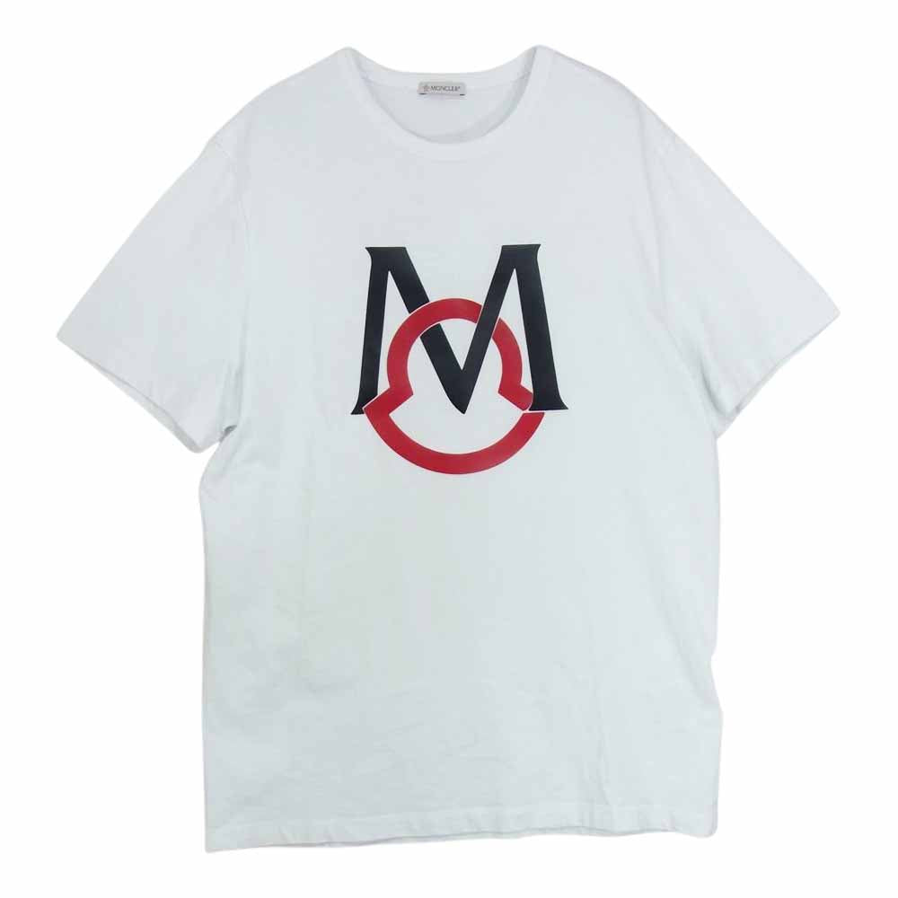 MONCLER モンクレール 21SS MAGLIA T-SHIRT マグリア ロゴ刺繍半袖Tシャツ カットソー アイボリー G20918C00001 8390T