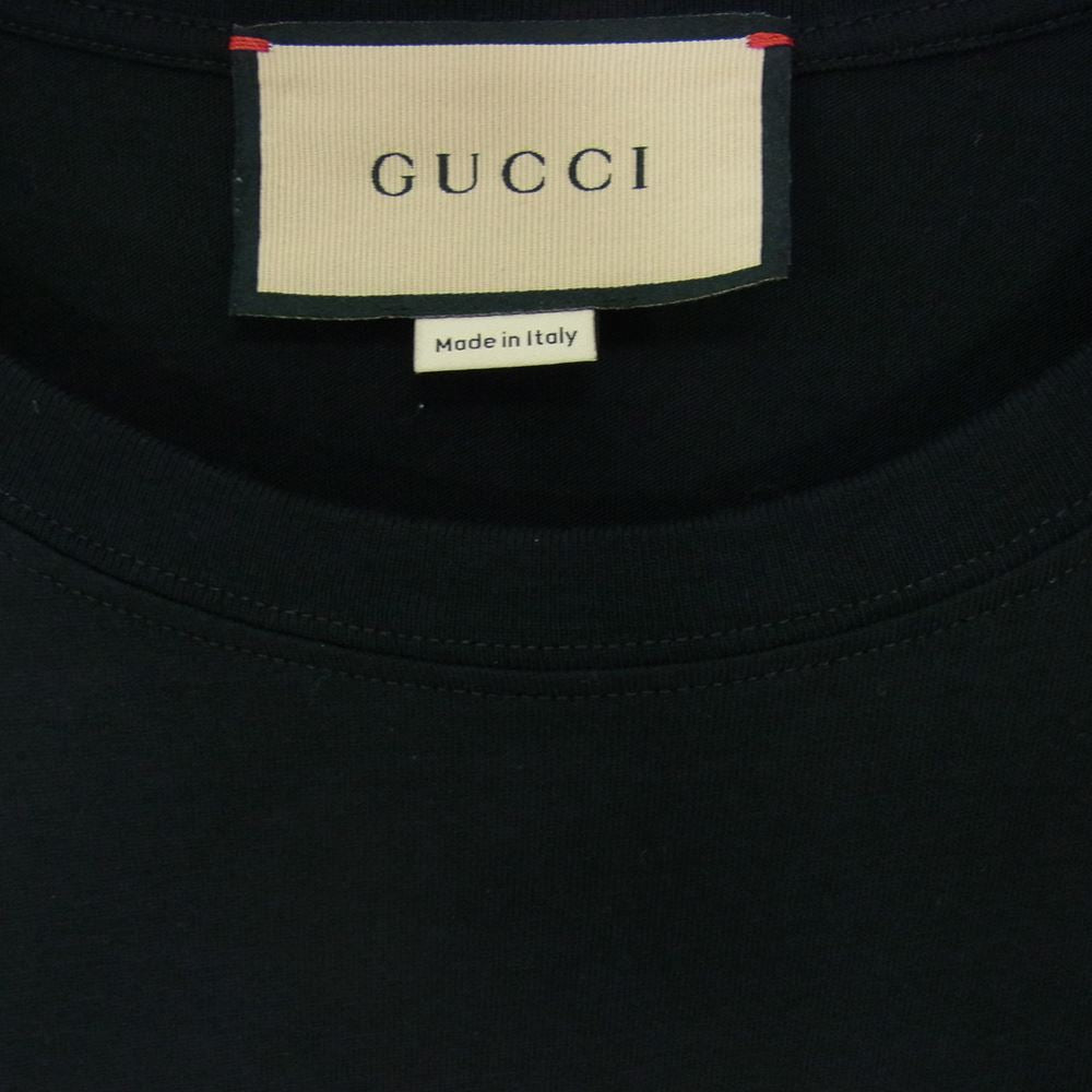 GUCCI グッチ 21AW 548334 XJDNH 国内正規品 スター プリント インターロッキングG クルーネック 半袖 Tシャツ ブラック系 XL【中古】