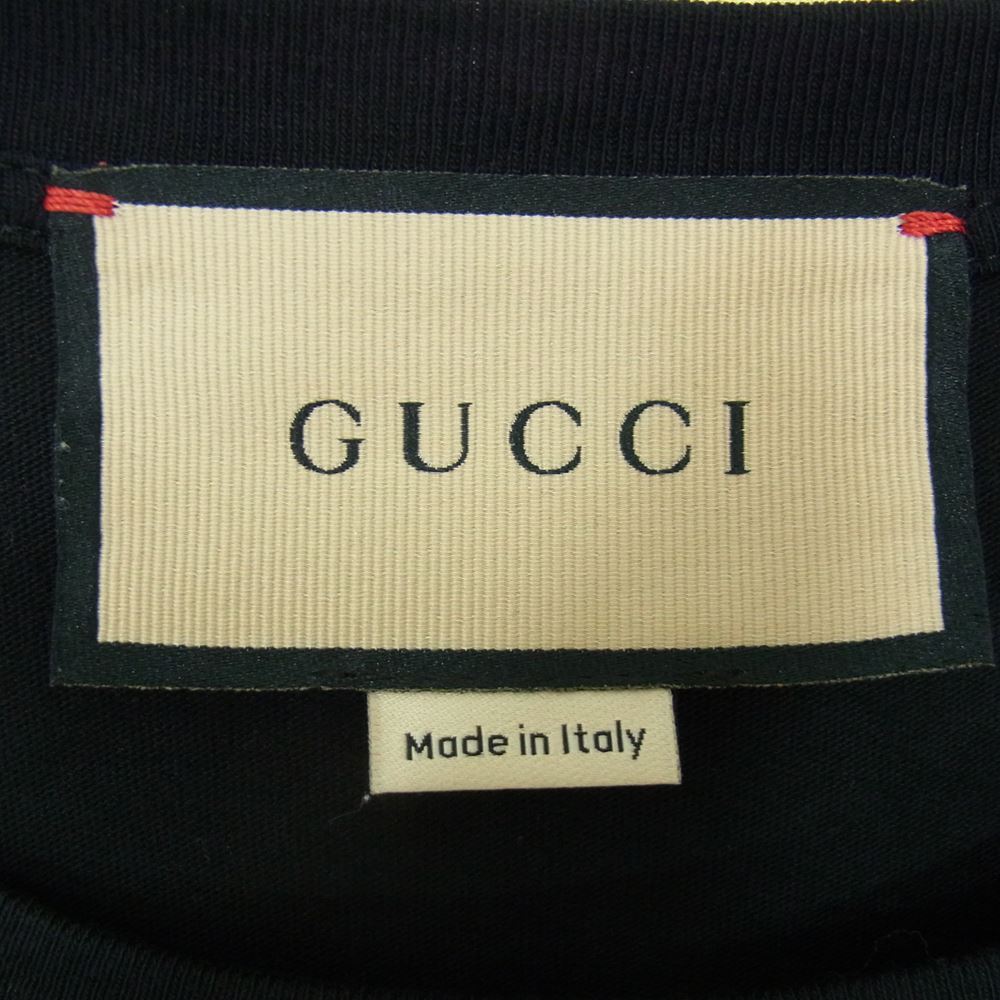 GUCCI グッチ 21AW 548334 XJDNH 国内正規品 スター プリント インターロッキングG クルーネック 半袖 Tシャツ ブラック系 XL【中古】