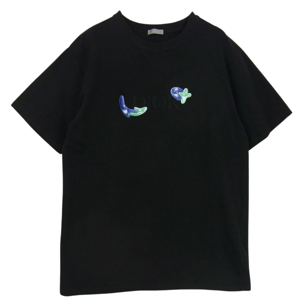 Dior ディオール × Kenny Scharf ケニースカーフ 21AW 193J685D0554 Oversized Tee ロゴ刺繍 オーバーサイズ 半袖 Tシャツ ブラック系 XL【中古】